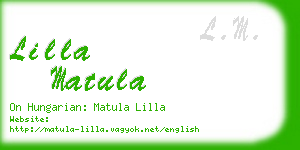 lilla matula business card